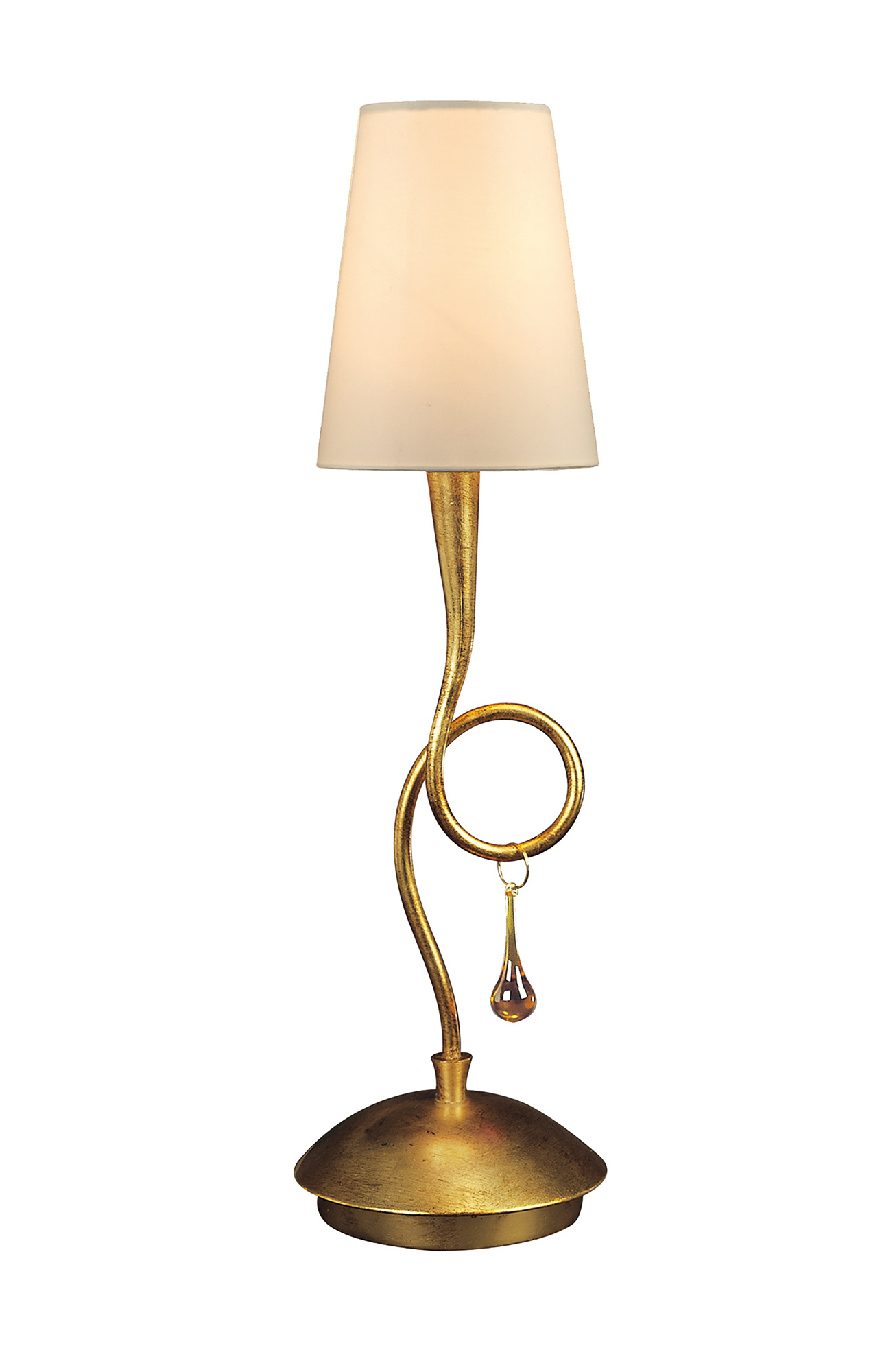 M0545  Paola Gold 48cm 1 Light Table Lamp